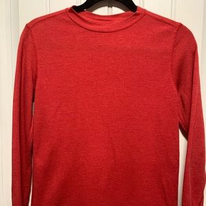 Long sleeve waffle weave